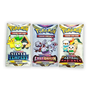 Pokemon TCG: Fun Pack Bundle - Silver Tempest, Astral Radiance, and Lost Origins - 3 Packs Card Game Pokemon
