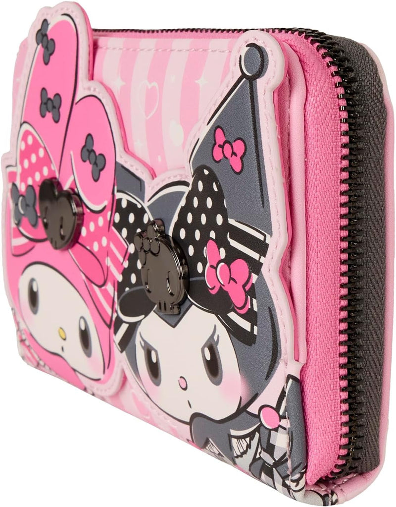 Loungefly: Sanrio My Melody and Kuromi Zip - Around Wallet Clothing and Apparel Loungefly