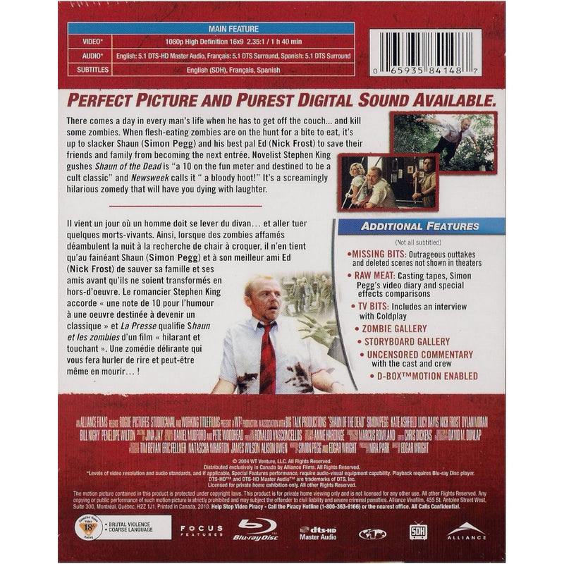 Shaun of the Dead [Blu-Ray] Blu-Ray Steelbook Universal Pictures