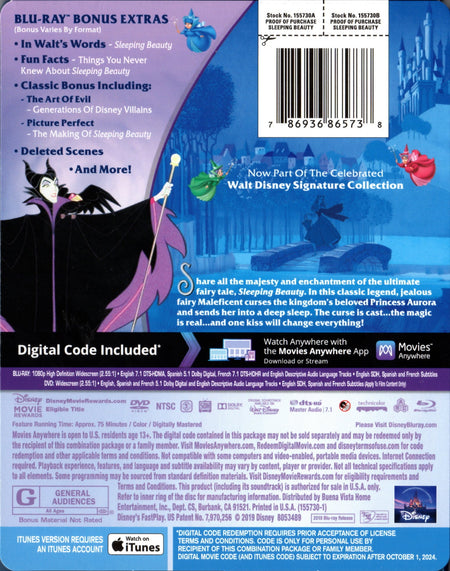 Sleeping Beauty - Steelbook [Blu-Ray] Blu-Ray Movie Disney