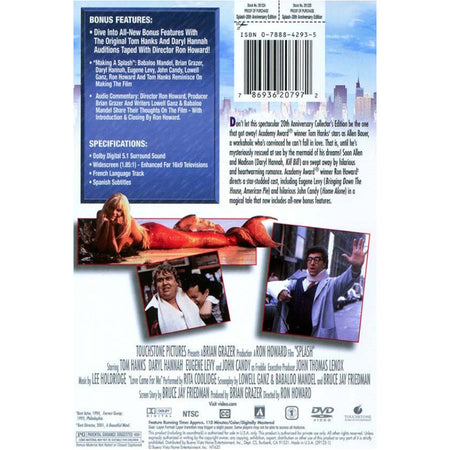 Splash - 20th Anniversary Edition [DVD] DVD Movie Touchstone Home Entertainment