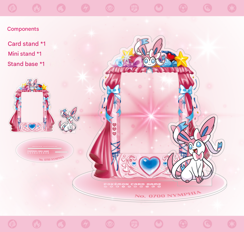 Pokemon TCG: Pokemon Center Eeveelution Prismatic Evolutions Acrylic Stand Set - Complete Set of 9 Card Game Accessories Pokemon