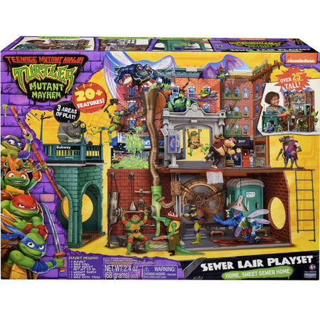 Teenage Mutant Ninja Turtles: Mutant Mayhem Sewer Lair Playset Toys & Games Nickelodeon