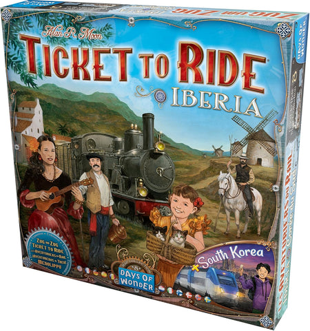 Ticket to Ride: Iberia and South Korea [Board Game, 2 - 4 Players] Board Game Days of Wonder