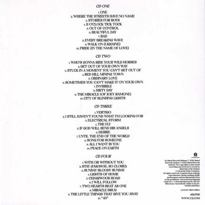 U2: Songs of Surrender - 4 CD Limited Edition [Audio CD] Music (CD) Universal Pictures