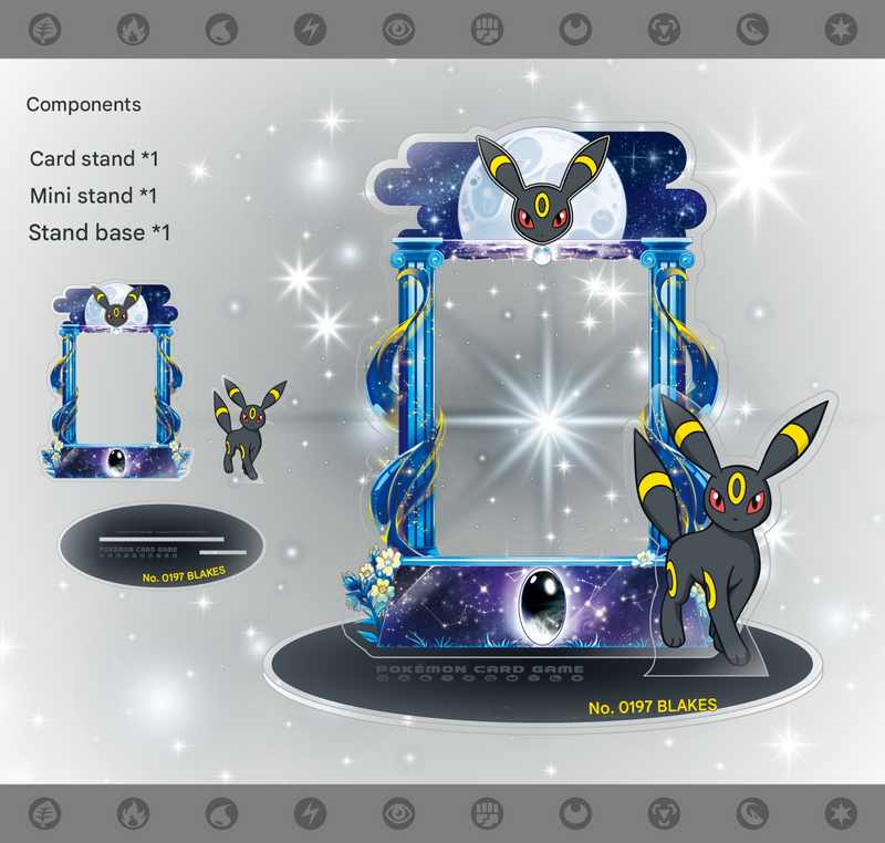 Pokemon TCG: Pokemon Center Eeveelution Prismatic Evolutions Acrylic Stand Set - Complete Set of 9 Card Game Accessories Pokemon