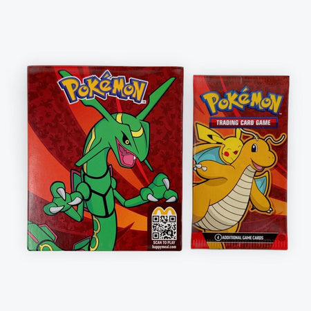 Pokemon x McDonald's Happy Meal Toy 2025 - Rayquaza Sticker Activity Sheet and Booster Pack Card Game Pokemon