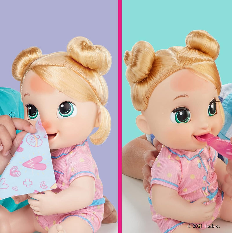 Baby Alive Lulu Achoo Doll - 12-Inch Interactive Doctor Play Toy - Blonde Hair Toys & Games Hasbro