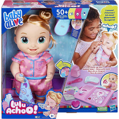 Baby Alive Lulu Achoo Doll - 12-Inch Interactive Doctor Play Toy - Blonde Hair Toys & Games Hasbro