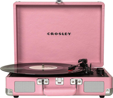 Crosley: Cruiser Deluxe Vintage 3-Speed Bluetooth Suitcase Vinyl Record Player Turntable - Blush - CR8005E-BH [Electronics] Electronics Crosley
