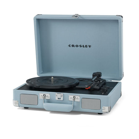 Crosley: Cruiser Plus Vintage 3-Speed Bluetooth in/Out Suitcase Vinyl Record Player Turntable - Tourmaline - CR8005F-TN [Electronics] Electronics Crosley