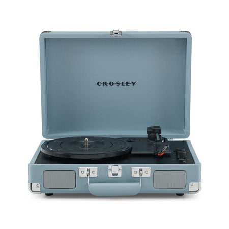 Crosley: Cruiser Plus Vintage 3-Speed Bluetooth in/Out Suitcase Vinyl Record Player Turntable - Tourmaline - CR8005F-TN [Electronics] Electronics Crosley