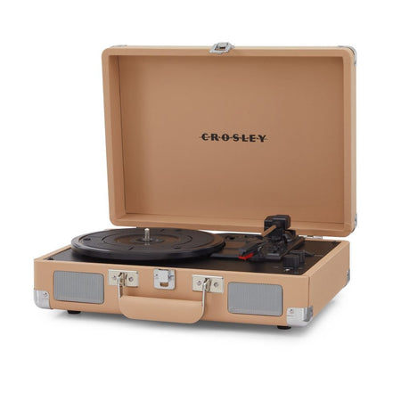 Crosley: Cruiser Plus Vintage 3-Speed Bluetooth In/Out Suitcase Vinyl Record Player Turntable - Light Tan - CR8005F-LT [Electronics] Electronics Crosley