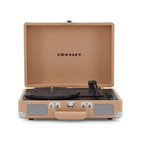 Crosley: Cruiser Plus Vintage 3-Speed Bluetooth In/Out Suitcase Vinyl Record Player Turntable - Light Tan - CR8005F-LT [Electronics] Electronics Crosley