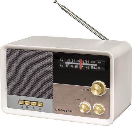 Crosley: Tribute Vintage AM/FM Bluetooth Radio - White Sand - CR3036D-WS [Electronics] Electronics Crosley