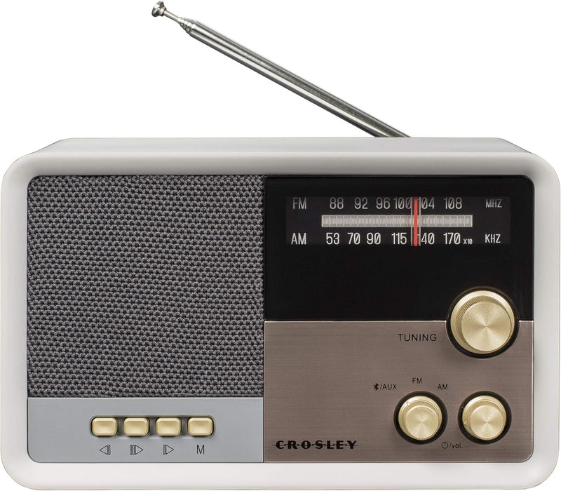 Crosley: Tribute Vintage AM/FM Bluetooth Radio - White Sand - CR3036D-WS [Electronics] Electronics Crosley