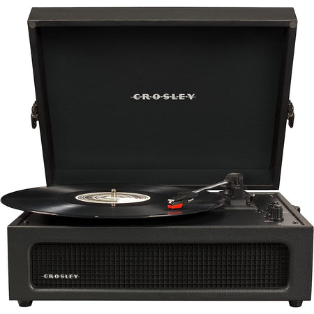 Crosley: Voyager Vintage Portable Vinyl Record Player Turntable with Bluetooth in/Out and Built-in Speakers - Black - CR8017B-BK [Electronics] Electronics Crosley