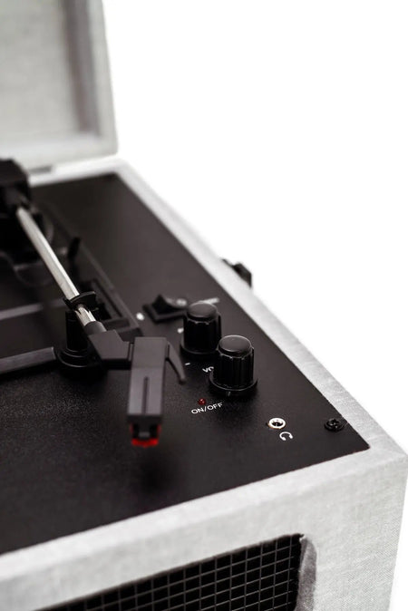 Crosley: Voyager Vintage 3-Speed Bluetooth In/Out Vinyl Record Player Turntable - Grey - CR8017B-GY [Electronics] Electronics Crosley