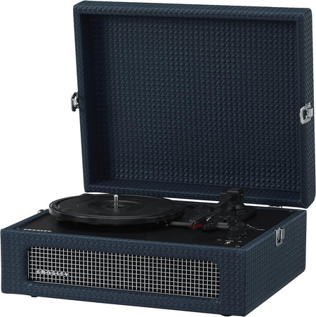 Crosley: Voyager Vintage 3-Speed Bluetooth In/Out Vinyl Record Player Turntable - Navy Blue - CR8017B-NY [Electronics] Electronics Crosley