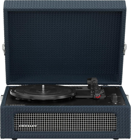 Crosley: Voyager Vintage 3-Speed Bluetooth In/Out Vinyl Record Player Turntable - Navy Blue - CR8017B-NY [Electronics] Electronics Crosley