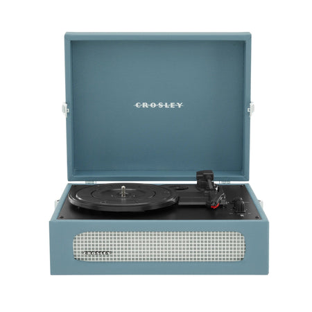 Crosley: Voyager Vintage 3-Speed Bluetooth In/Out Vinyl Record Player Turntable - Washed Blue - CR8017B-WB [Electronics] Electronics Crosley