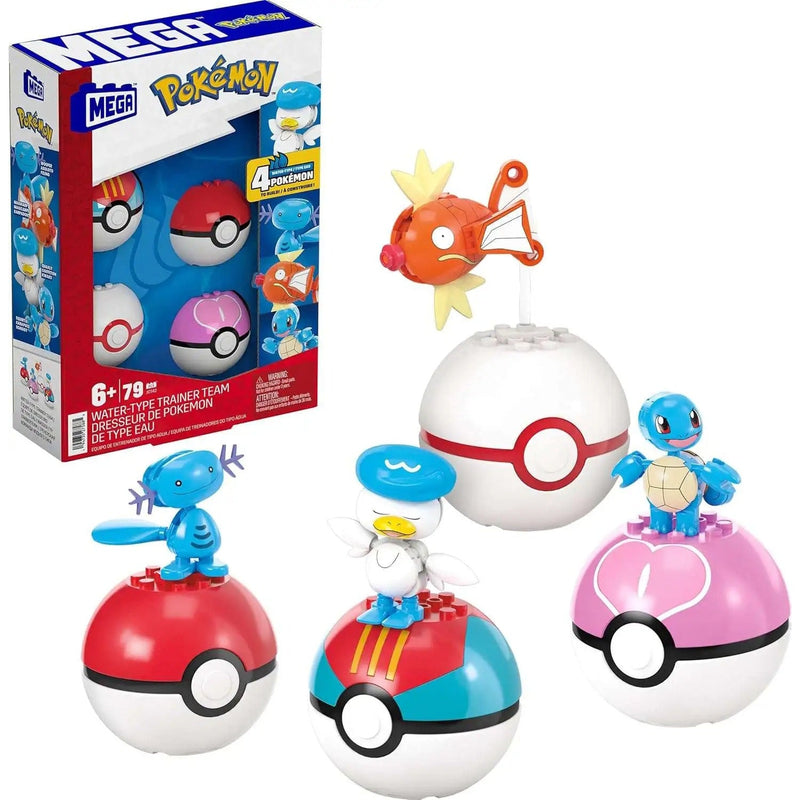 MEGA Pokemon: Water-Type Trainer Team - [Wooper, Magikarp, Quaxly & Squirtle]] Toys & Games MEGA