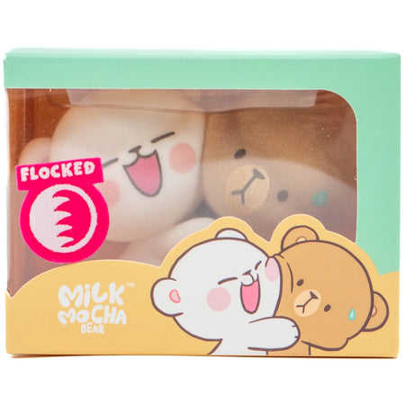 Milk Mocha Bear x Shopville Exclusive: Milk Mocha Hugging Figurine - Fuzzy Flocked Cute Edition [Limited to 1000 Copies!] Toys & Games Milk Mocha Bear