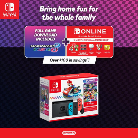 Nintendo Switch: Mario Kart 8 Deluxe Bundle (CAN Version) Nintendo Systems Nintendo