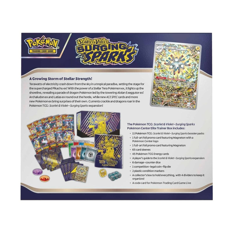 Pokemon TCG: Scarlet & Violet - Surging Sparks Pokemon Center Elite Trainer Box Card Game Pokemon