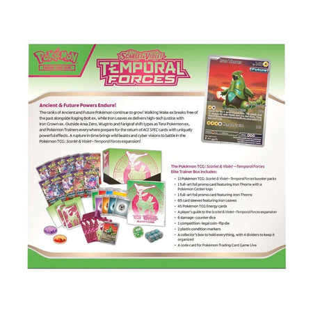 Pokemon TCG: Scarlet & Violet - Temporal Forces Pokemon Center Elite Trainer Box [Iron Leaves] Card Game Pokemon