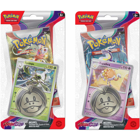 Pokemon TCG: Scarlet & Violet Checklane Blister - Espathra & Spidops Card Game Pokemon