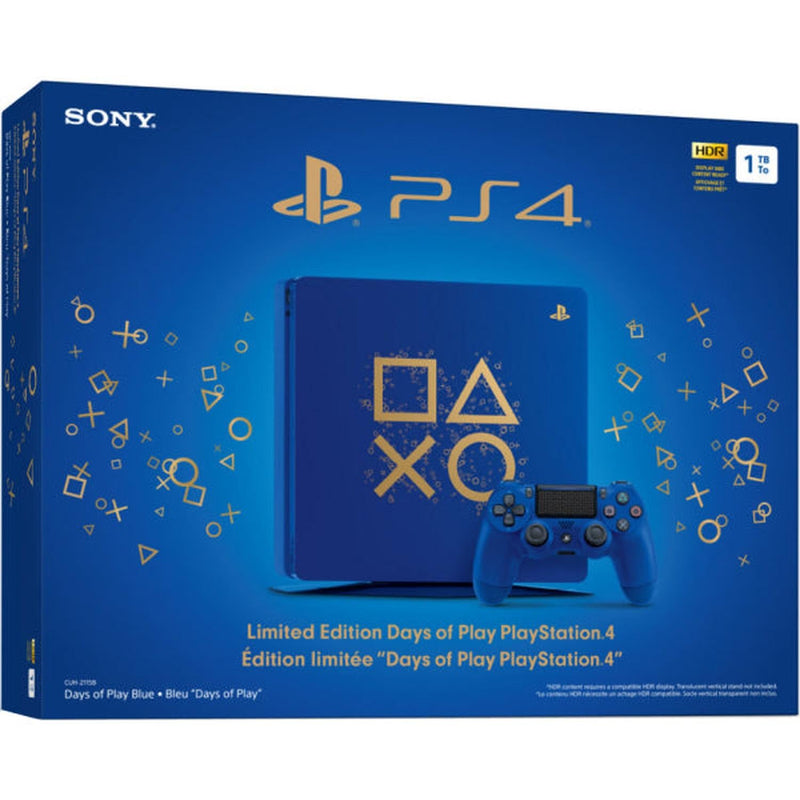 Sony PlayStation 4 Slim Console - Days of Play Limited Edition Bundle - Blue - 1TB [PlayStation 4 System] PlayStation Systems Sony