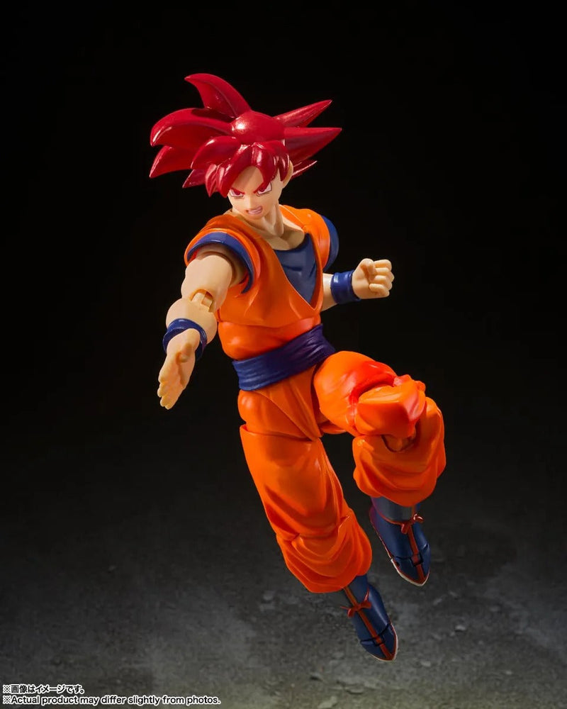 Tamashii Nations: Dragon Ball Super - Super Saiyan God Son Goku (Saiyan God Instilled With The Light Of Righteous Hearts) S.H. Figuarts Toys & Hobbies Bandai Namco