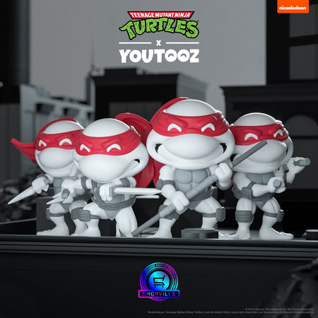 Youtooz x Shopville: Eastman and Laird's Teenage Mutant Ninja Turtles Collection - Black & White Vinyl Figures 4-Pack [Limited Edition - 1000 Made Only!] Toys & Games Youtooz