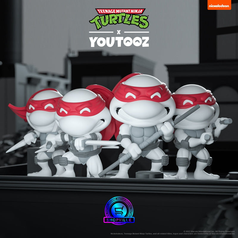 Youtooz x Shopville: Eastman and Laird's Teenage Mutant Ninja Turtles Collection - Black & White Vinyl Figures 4-Pack [Limited Edition - 1000 Made Only!] Toys & Games Youtooz