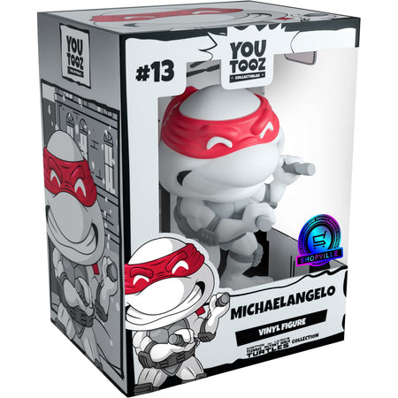 Youtooz x Shopville: Eastman and Laird's Teenage Mutant Ninja Turtles Collection - Michaelangelo Black & White Vinyl Figure [Limited Edition - 1000 Made Only!] Toys & Games Youtooz